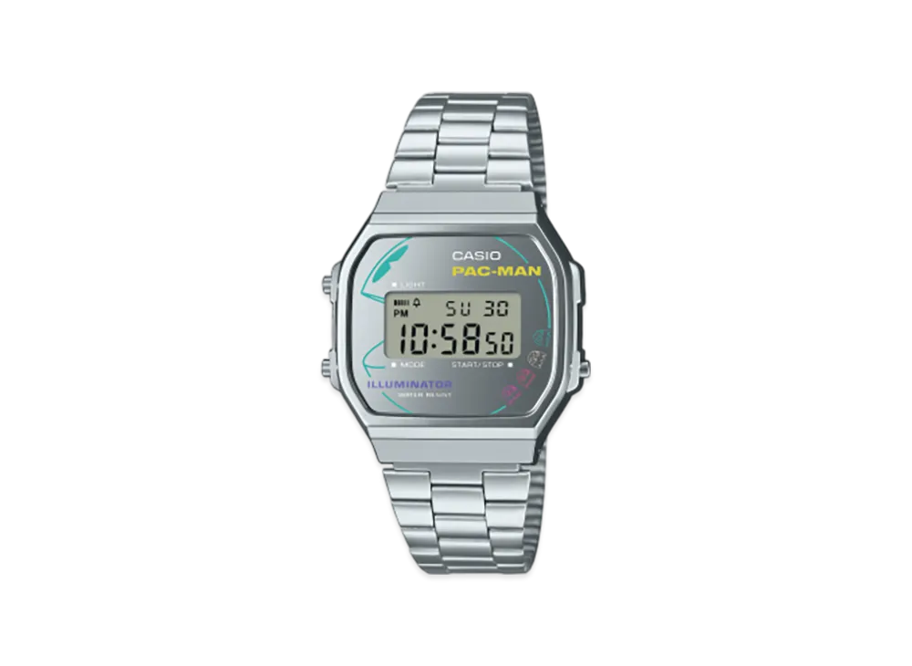 Casio Classic x PAC-MAN A168WEPC-7AJR "Silver"