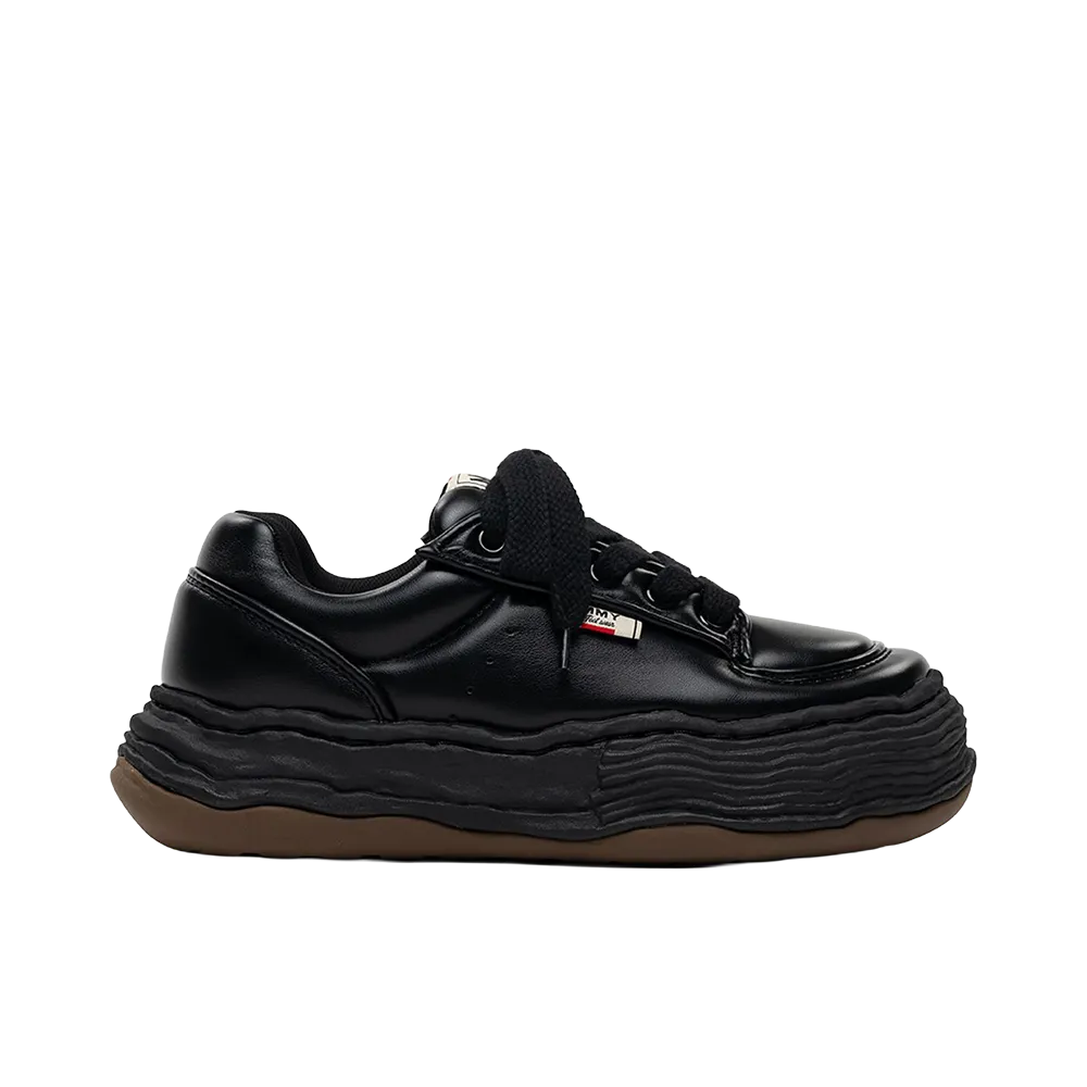 Maison MIHARA YASUHIRO OLIVER OG Sole Padded PU Low-top Sneakers "Black/Black"