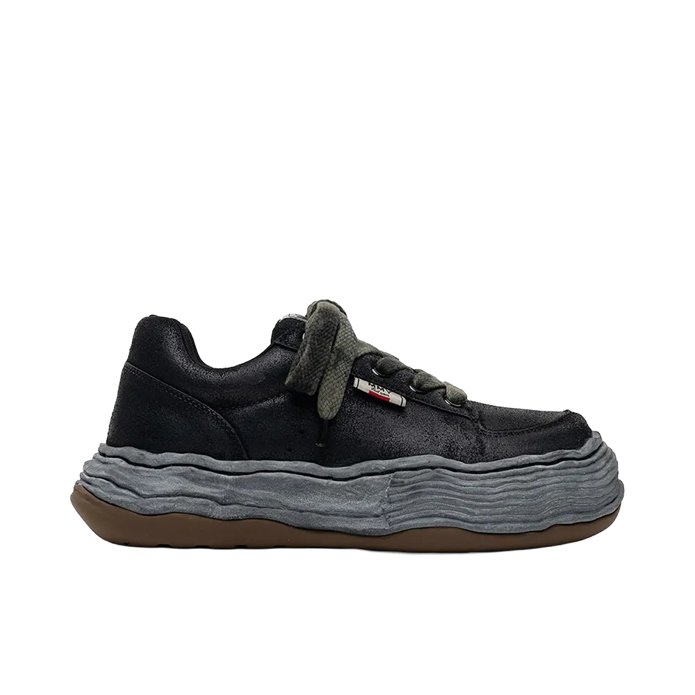 Maison MIHARA YASUHIRO OLIVER OG Sole Waxed Low-top Sneakers "Black/Black"
