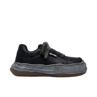 Maison MIHARA YASUHIRO OLIVER OG Sole Waxed Low-top Sneakers "Black/Black"