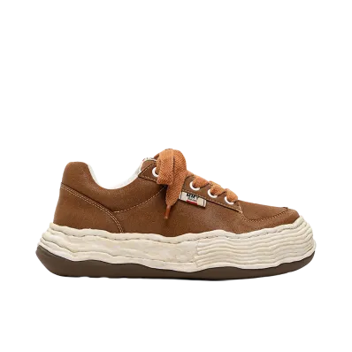 Maison MIHARA YASUHIRO OLIVER OG Sole Waxed Low-top Sneakers "Brown"
