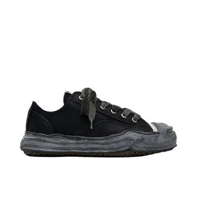 Maison MIHARA YASUHIRO HANK OG Sole Waxed Low-top Sneakers "Black/Black"