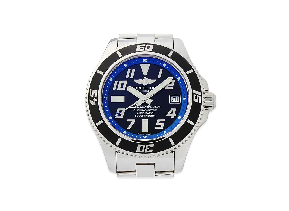 Breitling Superocean 42 Abyss Blue "Black/Stainless Steel"