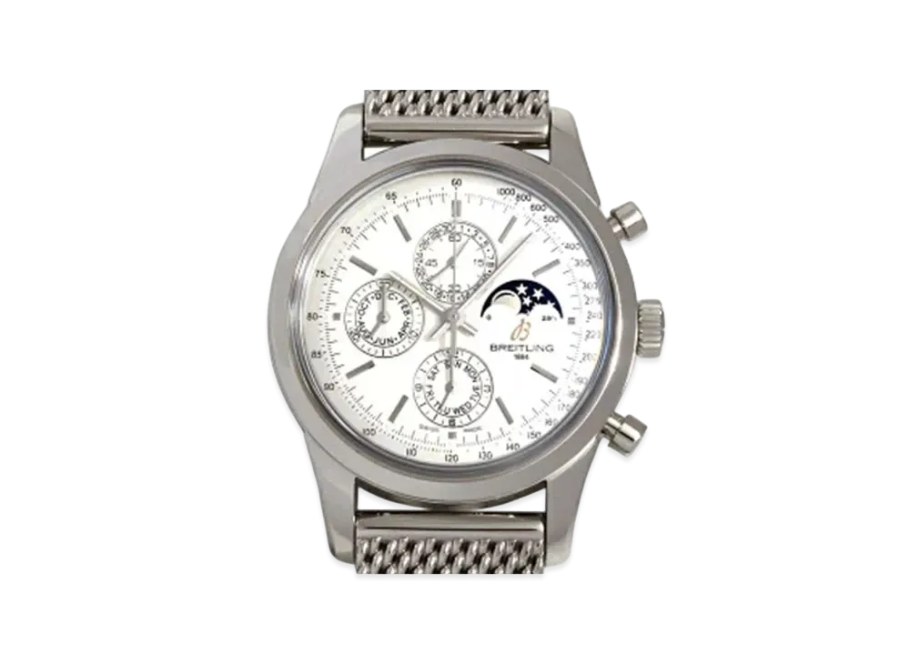 Breitling Transocean Chronograph 1461 "Silver/Stainless Steel"