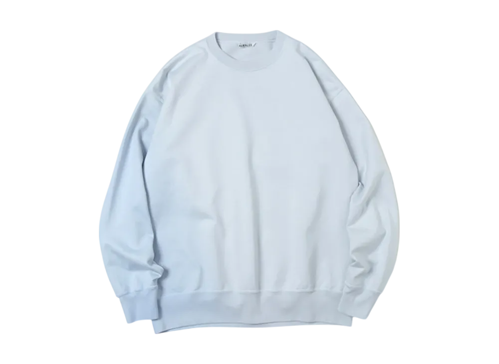 AURALEE Organic Cotton Compact Gradation Dyed Sweat P/O "Light Blue Gradation"