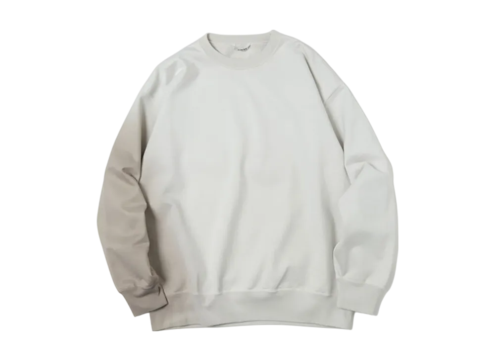 AURALEE Organic Cotton Compact Gradation Dyed Sweat P/O "Kahki Gradation"