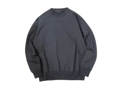 AURALEE Organic Cotton Compact Gradation Dyed Sweat P/O "Ink Black Gradation"