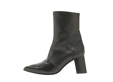 OUR LEGACY Saber Boot Mixed Leather "Black" A2237EBL