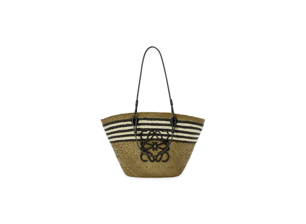 LOEWE Anagram Basket Medium "Dark Khaki/Black"