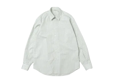 AURALEE 22SS Finx Stripe Shirts "Green Stripe"