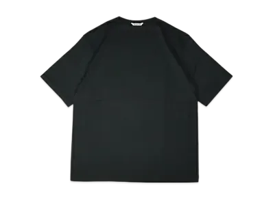 AURALEE Luster Plating Narrow Boat Neck Tee "Black"