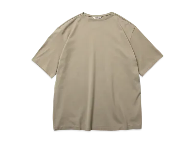 AURALEE Luster Plating Narrow Boat Neck Tee "Khaki Grey"