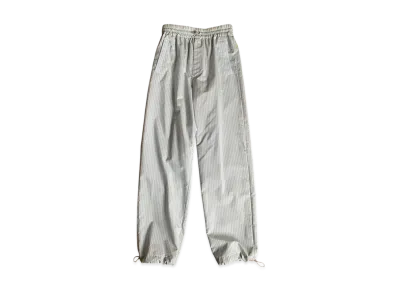 AURALEE Finx Polyester Stripe Pants "Blue"