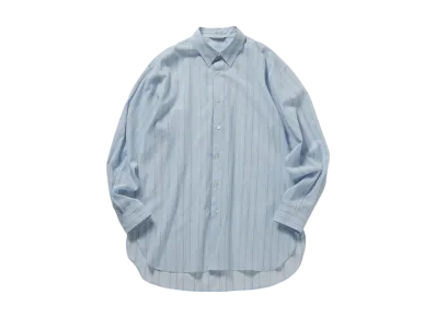 AURALEE 24SS Hard Twist Finx Organdy Stripe Shirt "Sax"