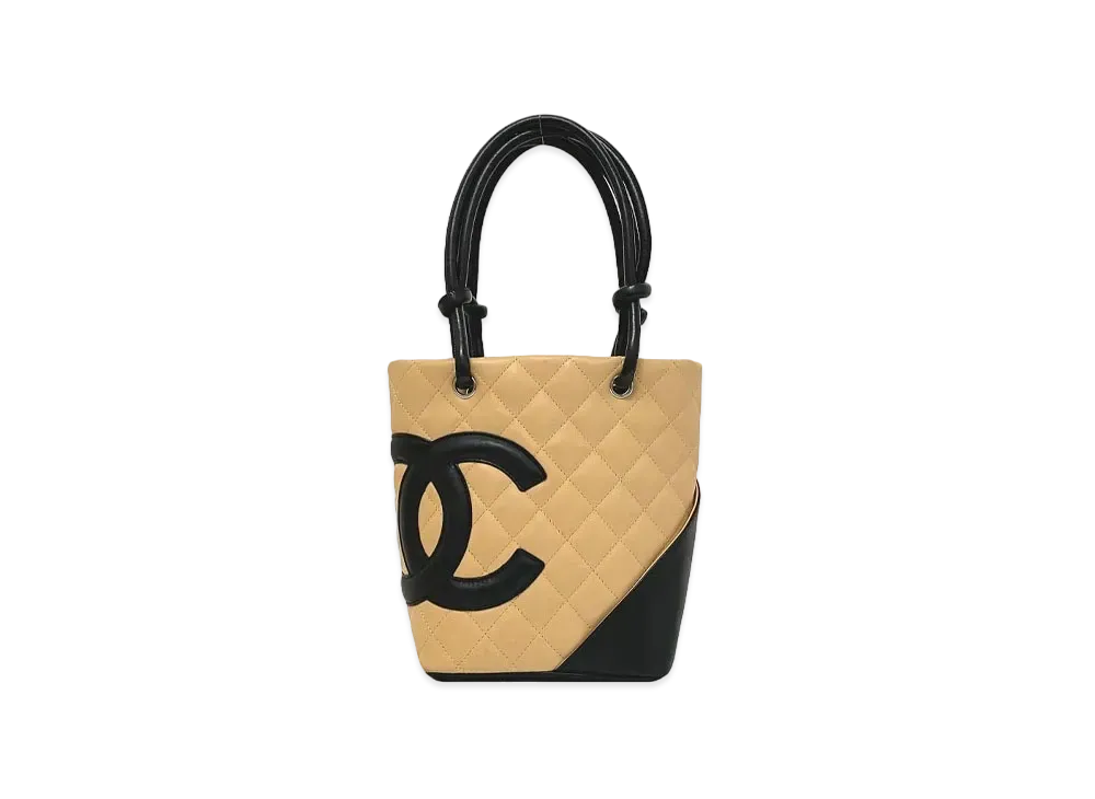 CHANEL Cambon Line Small Tote Bag "Beige/Black"