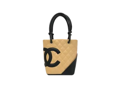 CHANEL Cambon Line Small Tote Bag "Beige/Black"
