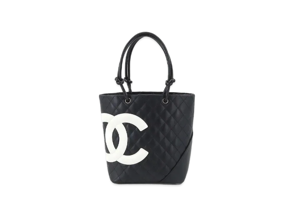 CHANEL Cambon Line Medium Tote Bag MM "Black/White"
