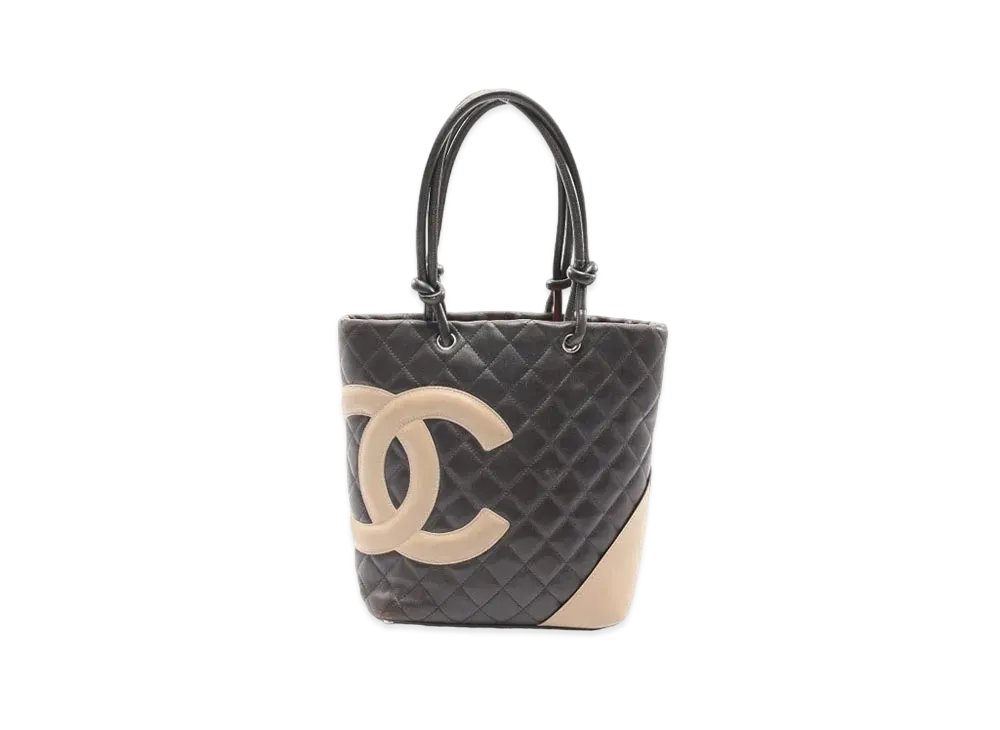 CHANEL Cambon Line Medium Tote Bag MM "Dark Brown/Beige"