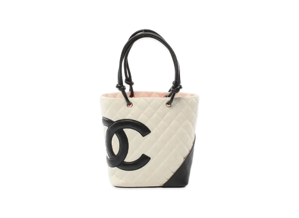 CHANEL Cambon Line Medium Tote Bag MM "White/Black"