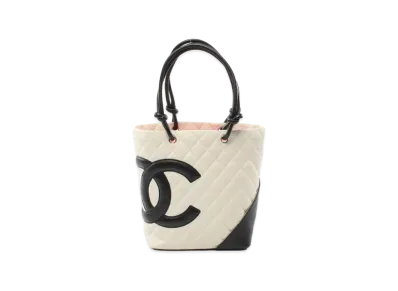 CHANEL Cambon Line Medium Tote Bag MM "White/Black"