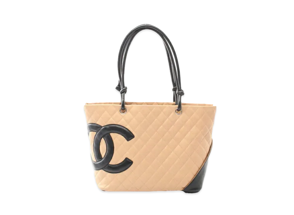 CHANEL Cambon Line Large Tote Bag GM "Beige/Black"
