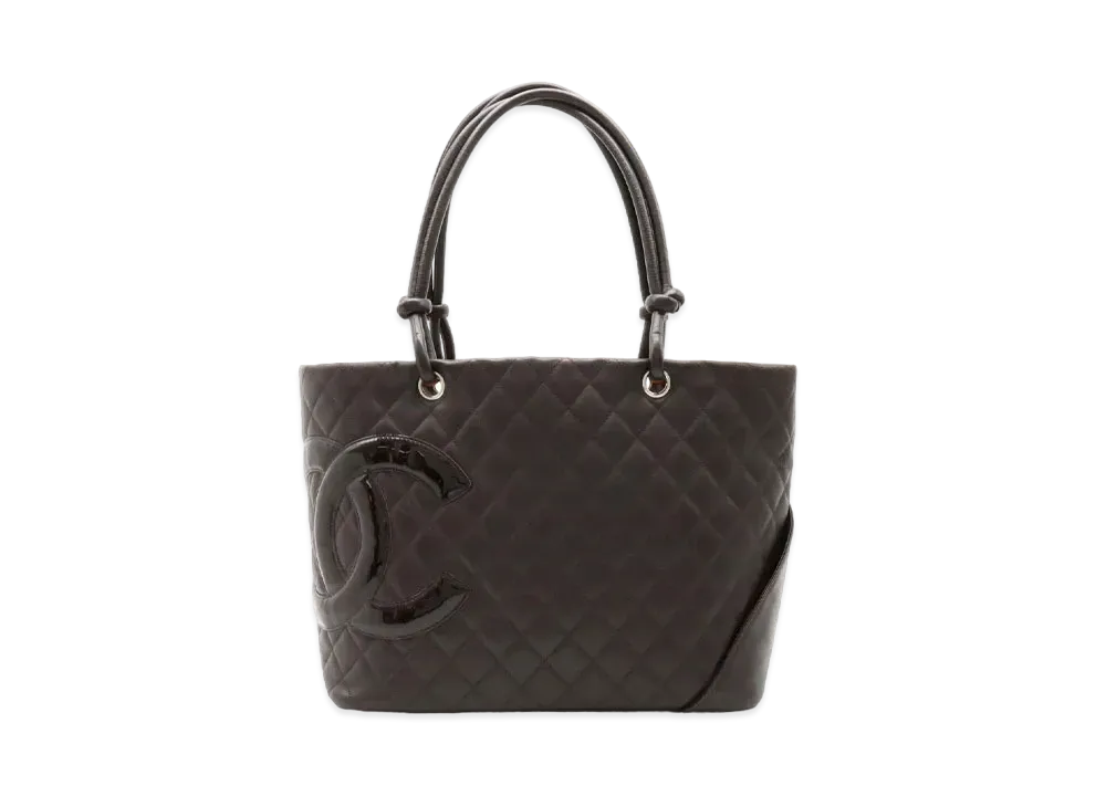 CHANEL Cambon Line Large Tote Bag GM "Dark Brown/Enamel"