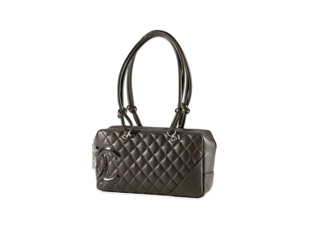 CHANEL Cambon Line Bowler Bag "Dark Brown/Enamel"