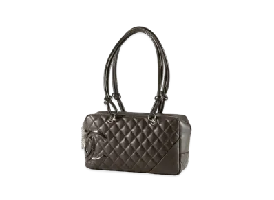CHANEL Cambon Line Bowler Bag "Dark Brown/Enamel"