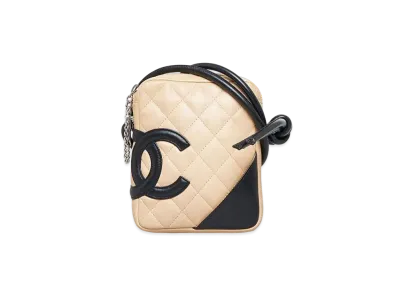 CHANEL Cambon Line Small Pochette Crossbody Bag Mini "Beige/Black"