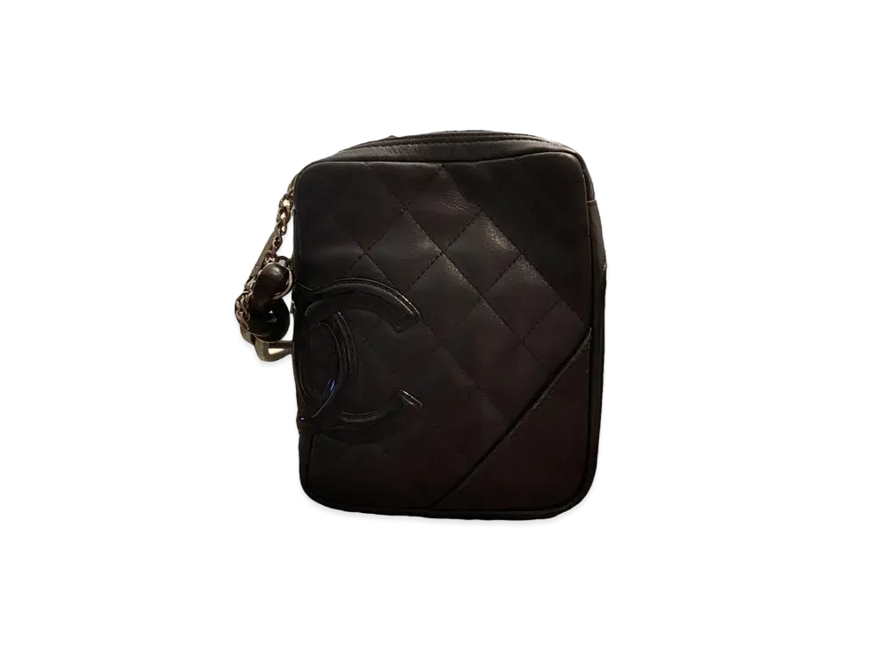 CHANEL Cambon Line Small Pochette Crossbody Bag Mini "Black/Enamel"