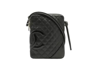CHANEL Cambon Line Medium Pochette Crossbody Bag MM "Black/Enamel"