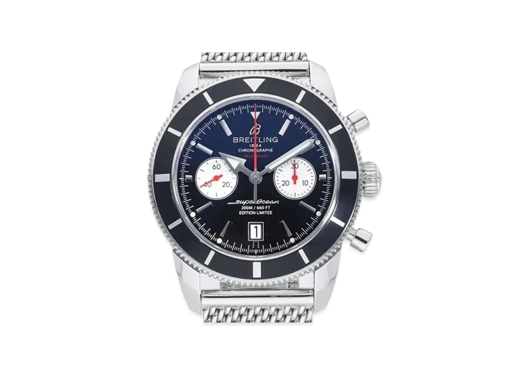 Breitling Superocean Heritage Chronograph World Exclusive 1000 "Black/Silver/Stainless Steel"