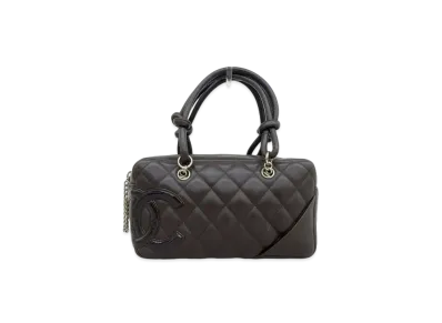 CHANEL Cambon Line Small Bowler Bag Mini "Dark Brown/Enamel"