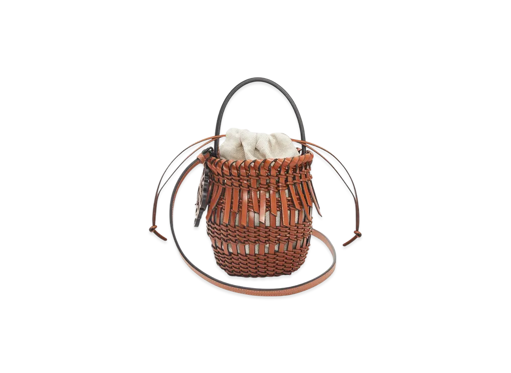 LOEWE Fringe Bucket Bag Small "Tan"