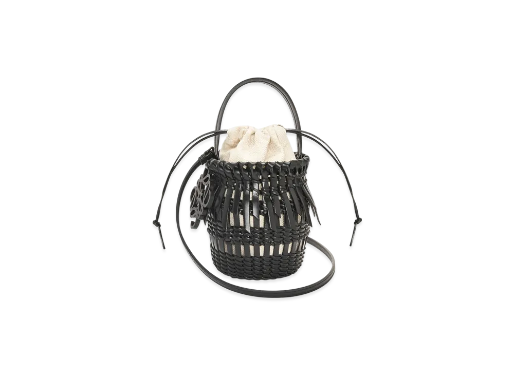 LOEWE Fringe Bucket Bag Small "Black"