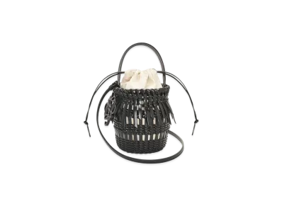 LOEWE Fringe Bucket Bag Small "Black"