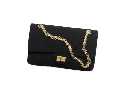 CHANEL 2.55 Handbag Wool Jersey "Black"