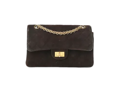 CHANEL 2.55 Chain Shoulder Suede "Brown/Gold"