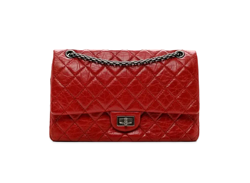 シャネル 2.55 チェーンショルダー エイジド カーフスキン 