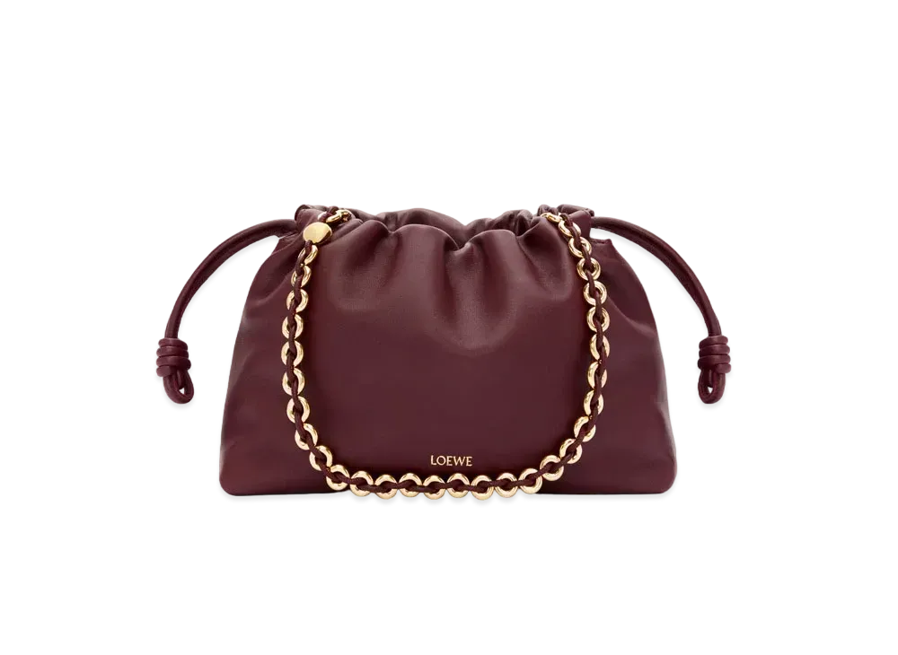 ロエベ フラメンコパース バッグ スモール メローナパラム "ダークバーガンディ" A411FCRX02-7240(10980696)