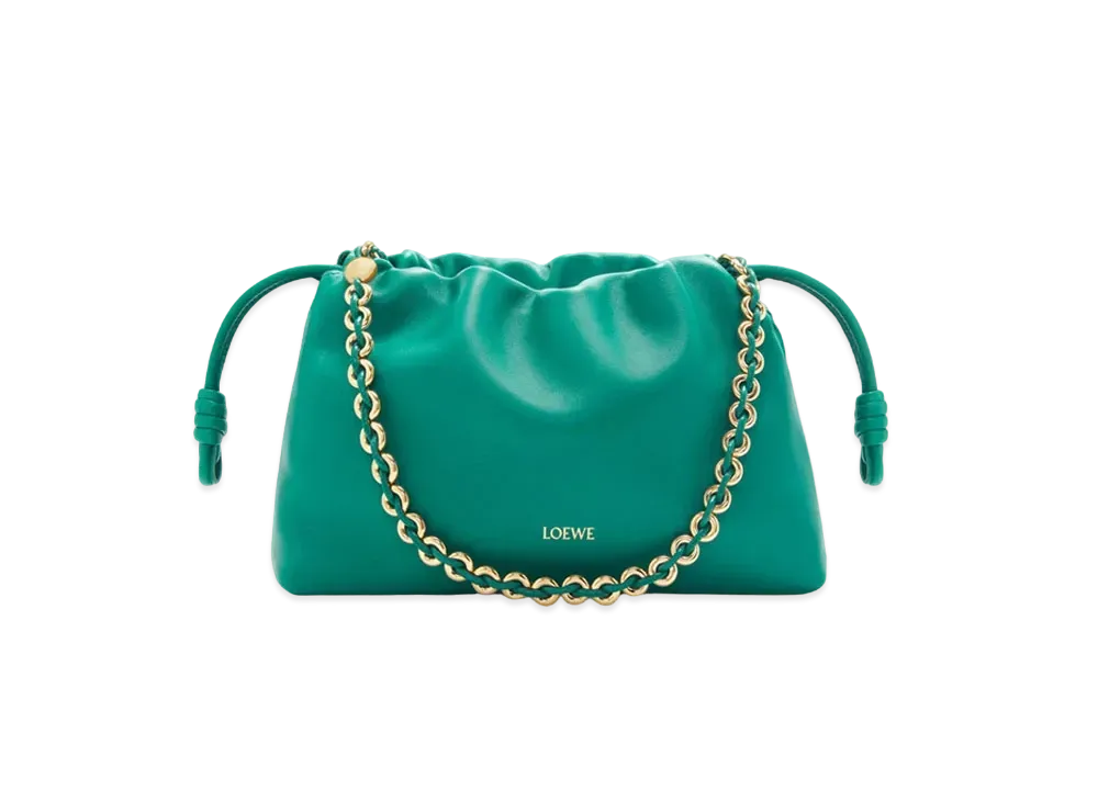 LOEWE Flamenco Purse Bag In Mellow Nappa Lambskin "Emerald Green"