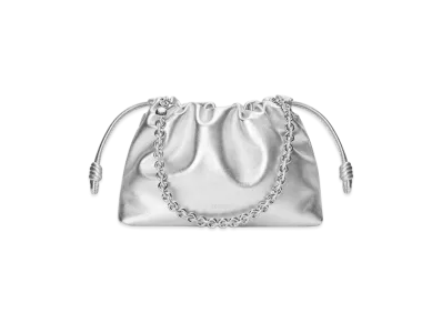 LOEWE Flamenco Purse Medium "Silver"