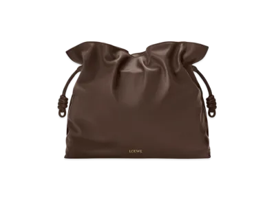 LOEWE Flamenco Clutch Large "Chocolate"