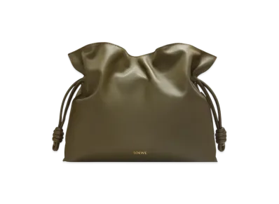LOEWE Flamenco Clutch Large "Dark Khaki"