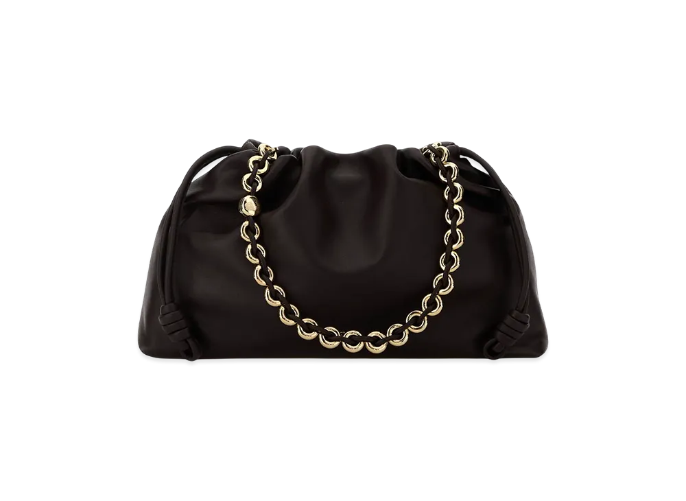 LOEWE Women's Nappa Leather Large Flamenco Purse Clutch "Aubergine"