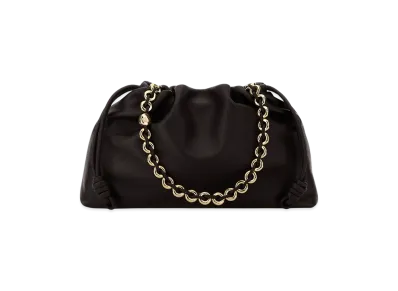 LOEWE Women's Nappa Leather Large Flamenco Purse Clutch "Aubergine"