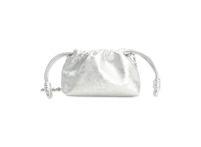 LOEWE Women's Mini "Flamenco Clutch" Bag "Silver"