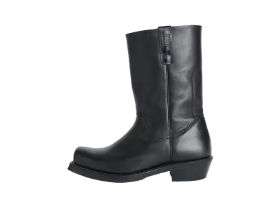 OUR LEGACY Flat Toe Boot Leather "Black" A4207FB