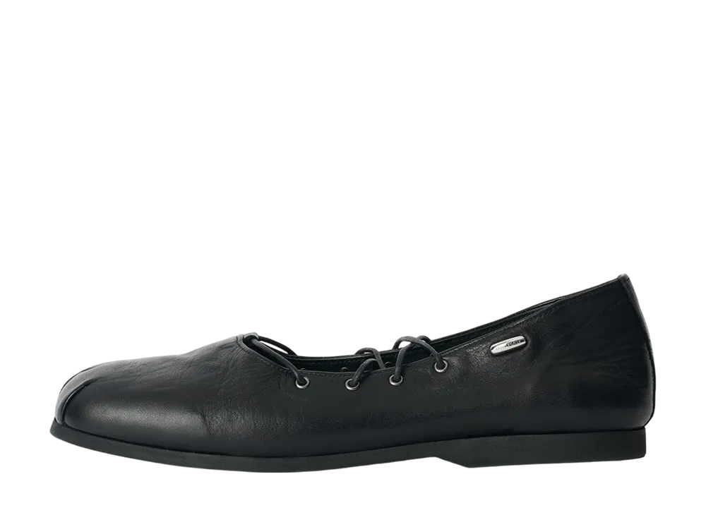 Our Legacy Laced Slip In "Malleable Black Bull Hide"