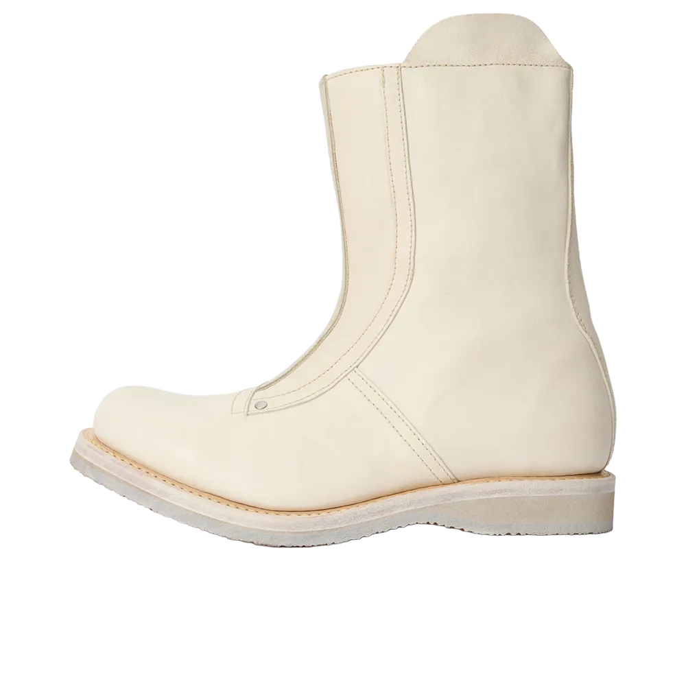 Our Legacy Moto Boot "Dirty White Waxed Suede"